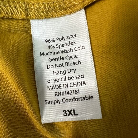 LuLaRoe Womens Pull On Mustard Skirt 3XL Elastic Waist Side Pockets Knee Length - Picture 8 of 10